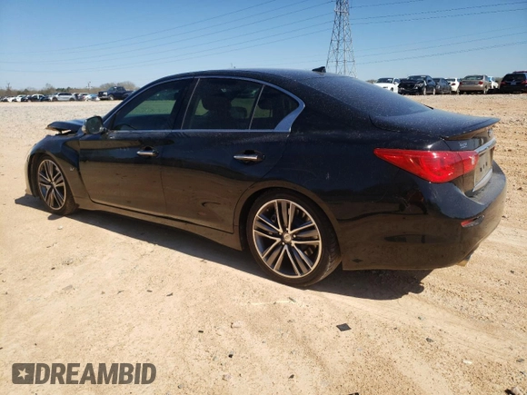 2014 Infiniti Q50 Sport with VIN JN1BV7AP9EM689053, listed as a Copart auction lot 50143775 with 148,971 mi miles and Salvage Title. Bid and sale history available at DreamBid. Image 2.