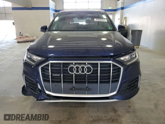 2021 Audi Q7 Premium with VIN WA1AJAF75MD020524, listed as a Copart auction lot 49584935 with 54,929 mi miles and Salvage Title. Bid and sale history available at carsss.com. Image 5.
