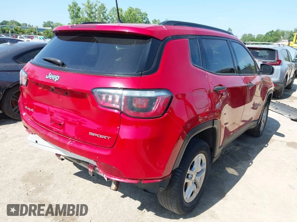 2017 Jeep Compass Sport z VIN 3C4NJDAB4HT642441, wystawiony jako IAAI lot #42564509 z przebiegiem 133 483 mil mil oraz . Historia ofert i sprzedaży dostępna na DreamBid. Obrazek 4.