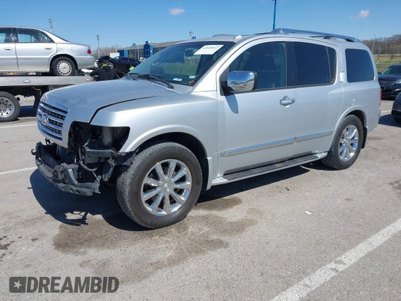 2010 Infiniti QX56 with VIN 5N3ZA0NE6AN909747, listed as a IAAI auction lot 41840842 with 188,469 mi miles and . Bid and sale history available at DreamBid. Image 2.
