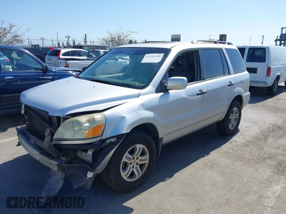 2005 Honda Pilot EX-L z VIN 2HKYF18515H550101, wystawiony jako IAAI lot #42182151 z przebiegiem 118 159 mil mil oraz . Historia ofert i sprzedaży dostępna na DreamBid. Obrazek 2.