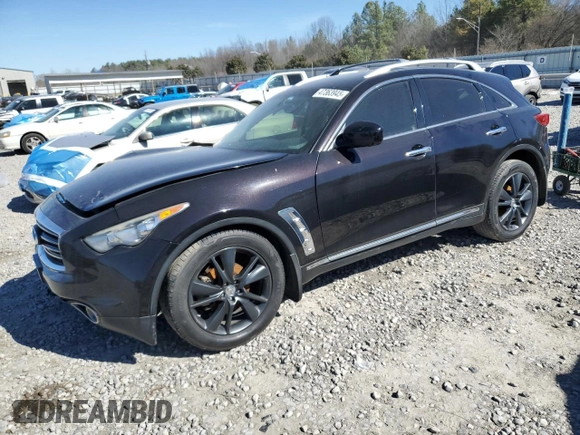 2013 Infiniti FX with VIN JN8CS1MU5DM142289, listed as a Copart auction lot 47363945 with Not provided miles and Salvage title. Bid and sale history available at DreamBid. Image 1.