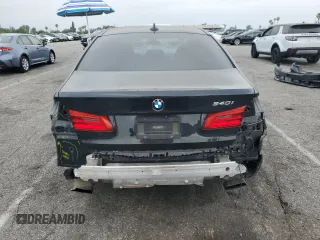 2017 BMW 5 Series 540i with VIN WBAJE5C33HG915675, listed as a Copart auction lot 55857135 with 57,330 mi miles and Salvage title. Bid and sale history available at DreamBid. Image 6.