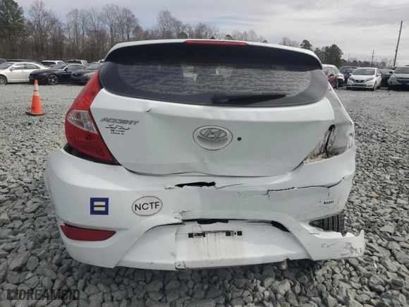 2013 Hyundai Accent SE with VIN KMHCU5AE7DU099371, listed as a Copart auction lot 47812205 with 133,867 mi miles and Salvage Title. Bid and sale history available at carsss.com. Image 6.