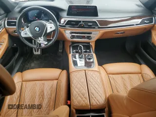 2021 BMW 7 Series 750i xDrive with VIN WBA7U2C04MCF73546, listed as a Copart auction lot 62587275 with 34,396 mi miles and Salvage title. Bid and sale history available at DreamBid. Image 8.