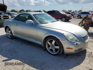 2002 Lexus SC 430 with VIN JTHFN48Y120002712, listed as a Copart auction lot 57078505 with 129,826 mi miles and Salvage Title. Bid and sale history available at DreamBid. Image 4.