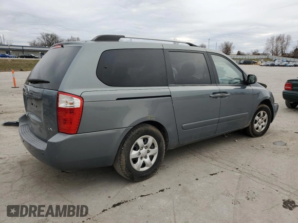 2009 Kia Sedona EX with VIN KNDMB233496314323, listed as a Copart auction lot 86199194 with Not Provided miles and Salvage Title. Bid and sale history available at carsss.com. Image 3.