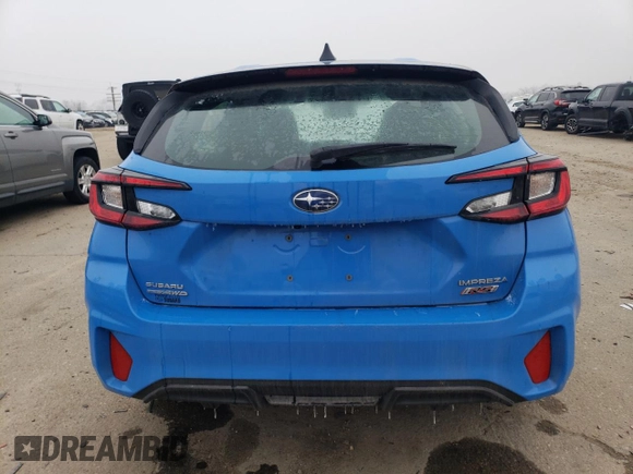 2024 Subaru Impreza RS with VIN JF1GUHJC0R8334446, listed as a Copart auction lot 83203814 with 1,664 mi miles and Salvage Title. Bid and sale history available at carsss.com. Image 6.