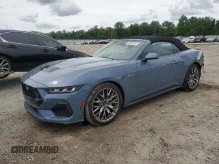 2024 Ford Mustang GT Premium с VIN 1FAGP8FFXR5125596, выставлен на аукционе Copart как лот 66003484 с пробегом 1 347 миль миль и Списание • Salvage title. История ставок и продаж доступна на DreamBid. Изображение 1.