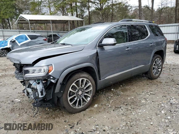 2020 GMC Acadia Denali with VIN 1GKKNPLS2LZ160451, listed as a Copart auction lot 47613745 with 53,214 mi miles and Salvage title. Bid and sale history available at DreamBid. Image 1.