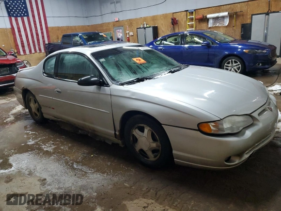 2002 Chevrolet Monte Carlo SS with VIN 2G1WX15K329353677, listed as a Copart auction lot 82090244 with 0 mi miles and Clean Title. Bid and sale history available at carsss.com. Image 4.