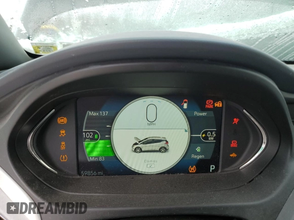 2017 Chevrolet Bolt EV LT with VIN 1G1FW6S08H4144921, listed as a Copart auction lot 43111153 with 59,856 mi miles. Bid and sale history available at carsss.com. Image 9.