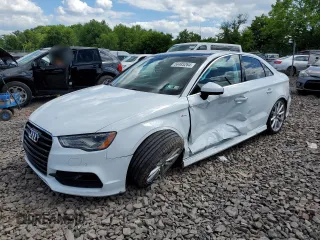 2015 Audi A3 2.0T Prestige with VIN WAUKFGFFXF1006643, listed as a Copart auction lot 58485264 with 81,084 mi miles and Salvage Title. Bid and sale history available at carsss.com. Image 1.