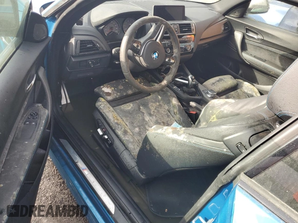 2017 BMW M2 with VIN WBS1H9C38HV887314, listed as a Copart auction lot 74623024 with 0 mi miles and Salvage Title. Bid and sale history available at carsss.com. Image 8.