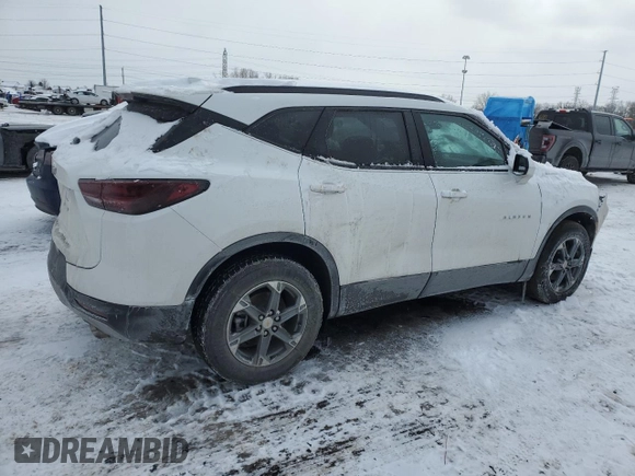 2024 Chevrolet Blazer LT with VIN 3GNKBCR46RS183542, listed as a Copart auction lot 45127625 with 13,519 mi miles and Salvage title. Bid and sale history available at DreamBid. Image 3.