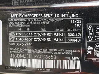 2023 Mercedes-Benz EQS 450 z VIN 4JGDM2EB1PA006658, wystawiony jako Copart lot #54895365 z przebiegiem 20 958 mil mil oraz Szkoda całkowita • Salvage title. Historia ofert i sprzedaży dostępna na DreamBid. Obrazek 13.
