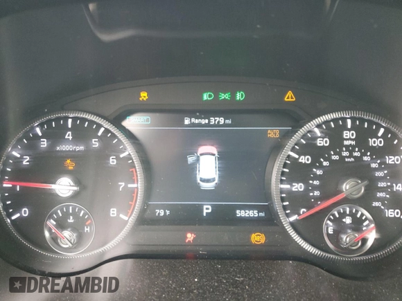 2022 Kia Telluride SX with VIN 5XYP5DHC4NG246878, listed as a Copart auction lot 53705855 with 58,265 mi miles and Salvage title. Bid and sale history available at DreamBid. Image 9.