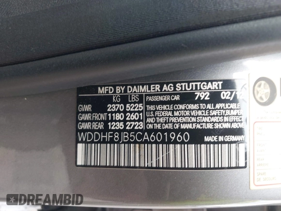 2012 Mercedes-Benz E 350 Luxury z VIN WDDHF8JB5CA601960, wystawiony jako IAAI lot #42274484 z przebiegiem 223 569 mil mil oraz . Historia ofert i sprzedaży dostępna na DreamBid. Obrazek 9.