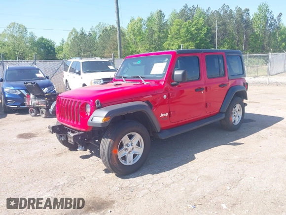 2018 Jeep Wrangler Unlimited Sport S с VIN 1C4HJXDG0JW132321, выставлен на аукционе IAAI как лот 42038361 с пробегом 158 673 миль миль и . История ставок и продаж доступна на DreamBid. Изображение 2.