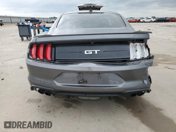 2023 Ford Mustang GT with VIN 1FA6P8CFXP5304962, listed as a Copart auction lot 54947875 with 12,317 mi miles and Salvage title. Bid and sale history available at DreamBid. Image 6.
