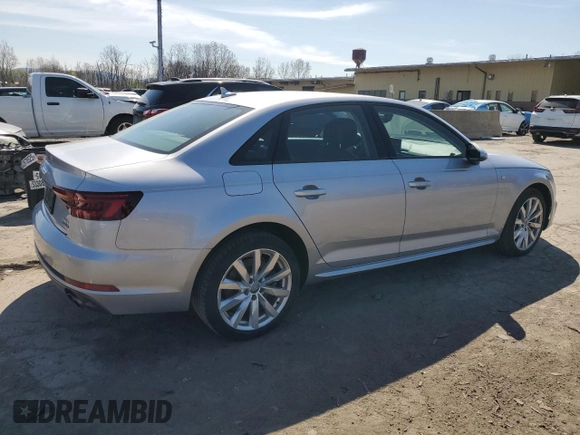 2018 Audi A4 Premium with VIN WAUDNAF47JA043410, listed as a Copart auction lot 53451095 with 35,209 mi miles and Salvage title. Bid and sale history available at DreamBid. Image 3.