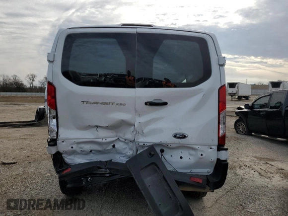 2023 Ford Transit Cargo with VIN 1FTBR1Y81PKA77568, listed as a Copart auction lot 45700865 with Not Provided miles and Salvage Title. Bid and sale history available at DreamBid. Image 6.