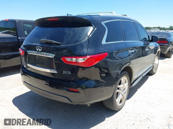 2013 Infiniti JX35 z VIN 5N1AL0MM5DC301632, wystawiony jako IAAI lot #42304566 z przebiegiem 186 803 mil mil oraz . Historia ofert i sprzedaży dostępna na DreamBid. Obrazek 4.