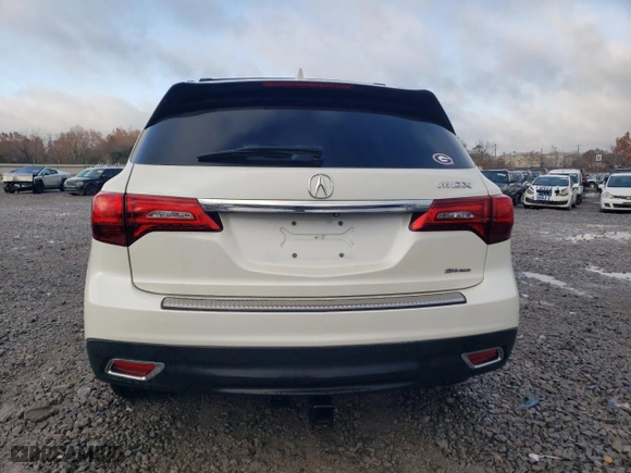 2014 Acura MDX Tech Pkg with VIN 5FRYD4H40EB022755, listed as a Copart auction lot 83088704 with 196,344 mi miles and Salvage Title. Bid and sale history available at carsss.com. Image 6.