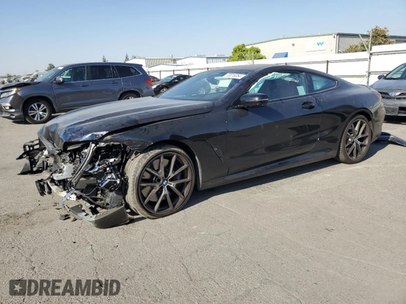 2019 BMW 8 Series M850i xDrive with VIN WBABC4C58KBU96801, listed as a Copart auction lot 70015354 with Not Provided miles and Salvage Title. Bid and sale history available at carsss.com. Image 1.