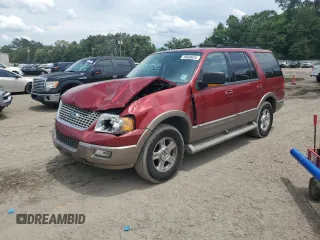 2004 Ford Expedition Eddie Bauer z VIN 1FMPU17LX4LB23782, wystawiony jako Copart lot #58600625 z przebiegiem 153 982 mil mil oraz Szkoda całkowita • Salvage title. Historia ofert i sprzedaży dostępna na DreamBid. Obrazek 1.