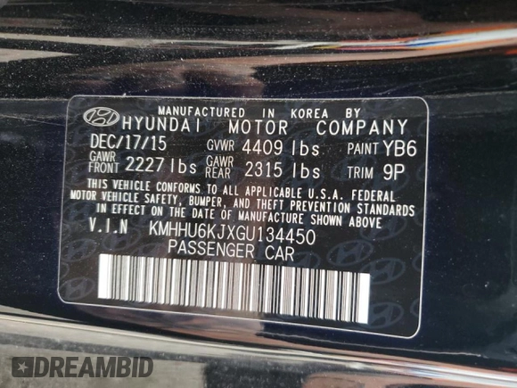 2016 Hyundai Genesis Coupe R-Spec с VIN KMHHU6KJXGU134450, выставлен на аукционе Copart как лот 52799035 с пробегом 110 154 миль миль и Списание • Salvage title. История ставок и продаж доступна на DreamBid. Изображение 13.