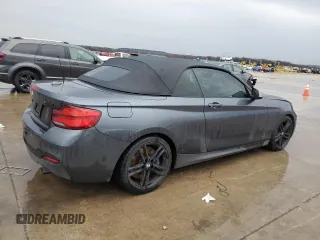 2018 BMW 2 Series M240i with VIN WBA2N1C54JVC28823, listed as a Copart auction lot 89012725 with 81,576 mi miles and Salvage Title. Bid and sale history available at carsss.com. Image 3.