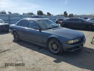 2001 BMW 7 Series 740iA with VIN WBAGG83421DN87364, listed as a Copart auction lot 44462125 with 123,519 mi miles and Salvage Title. Bid and sale history available at carsss.com. Image 4.