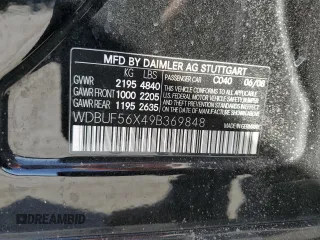 2009 Mercedes-Benz E-Class Luxury 3.5L with VIN WDBUF56X49B369848, listed as a Copart auction lot 48817765 with 99,457 mi miles and Salvage Title. Bid and sale history available at carsss.com. Image 15.