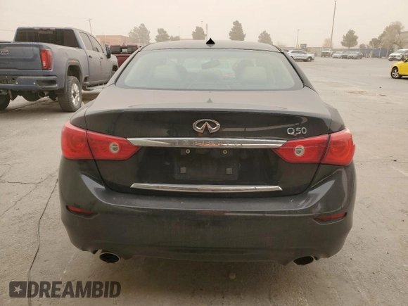 2014 Infiniti Q50 Sport with VIN JN1BV7AP4EM684889, listed as a Copart auction lot 47760535 with 83,528 mi miles and Salvage Title. Bid and sale history available at DreamBid. Image 6.