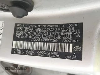 2010 Toyota Prius II with VIN JTDKN3DU2A0177269, listed as a IAAI auction lot 42054352 with 158,613 mi miles. Bid and sale history available at carsss.com. Image 9.