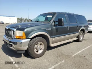 2001 Ford Excursion Limited z VIN 1FMNU42S21EA08925, wystawiony jako Copart lot #59700105 z przebiegiem 135 317 mil mil oraz Czysty tytuł • Clean title. Historia ofert i sprzedaży dostępna na DreamBid. Obrazek 1.