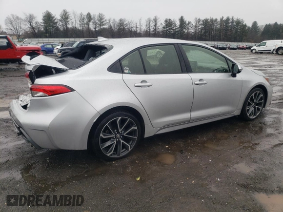 2020 Toyota Corolla SE with VIN JTDS4RCE4LJ021618, listed as a Copart auction lot 47934875 with 88,950 mi miles and Salvage Title. Bid and sale history available at DreamBid. Image 3.