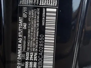2012 Mercedes-Benz CL-Class CL 550 with VIN WDDEJ9EB0CA028550, listed as a Copart auction lot 74307834 with 0 mi miles and Non Repairable. Bid and sale history available at carsss.com. Image 13.