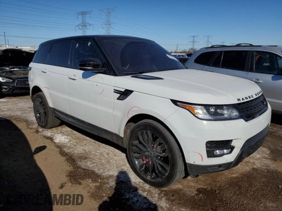 2016 Land Rover Range Rover Sport V8 Dynamic with VIN SALWR2EF4GA583100, listed as a Copart auction lot 43137465 with 104,794 mi miles and Salvage Title. Bid and sale history available at carsss.com. Image 4.