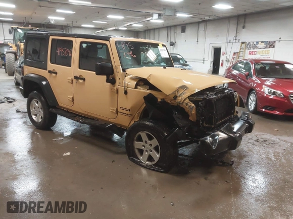 2014 Jeep Wrangler Unlimited Sport with VIN 1C4BJWDG2EL134143, listed as a IAAI auction lot 41957046 with 151,529 mi miles and . Bid and sale history available at DreamBid. Image 1.