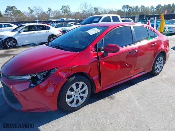 2020 Toyota Corolla LE with VIN JTDEPRAE6LJ009686, listed as a IAAI auction lot 41217057 with 83,311 mi miles. Bid and sale history available at carsss.com. Image 6.
