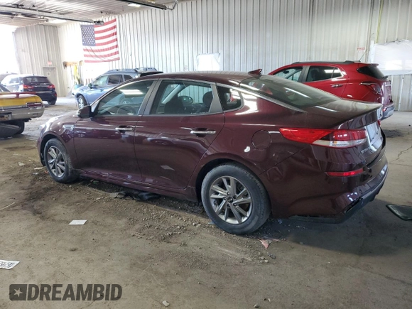 2019 Kia Optima S with VIN 5XXGT4L39KG338873, listed as a Copart auction lot 54081885 with 45,099 mi miles and Clean Title. Bid and sale history available at carsss.com. Image 2.