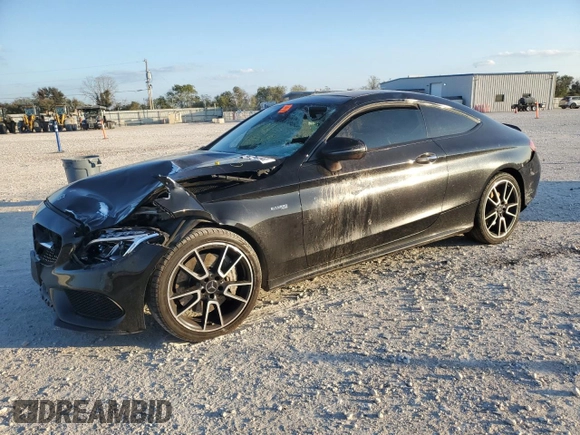 2018 Mercedes-Benz C 43 AMG with VIN WDDWJ6EB4JF686553, listed as a Copart auction lot 80314494 with 101,129 mi miles and Salvage Title. Bid and sale history available at DreamBid. Image 1.