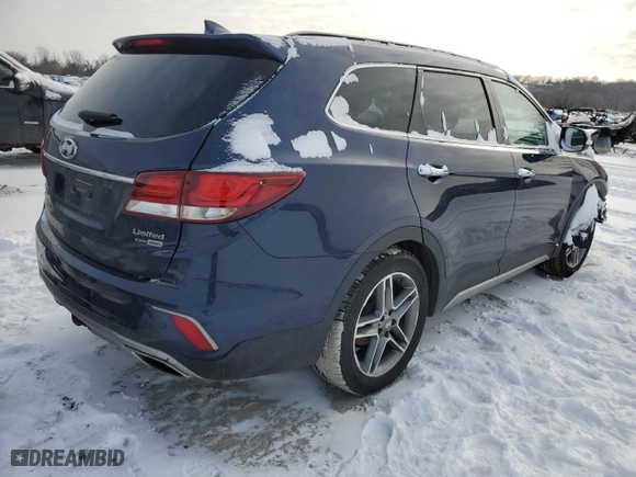2017 Hyundai Santa Fe Limited Ultimate with VIN KM8SRDHFXHU175080, listed as a Copart auction lot 45749745 with 140,956 mi miles and Salvage Title. Bid and sale history available at carsss.com. Image 3.