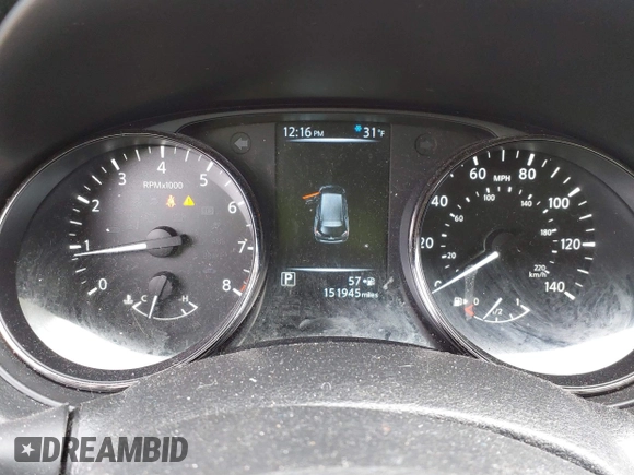 2017 Nissan Rogue S with VIN JN8AT2MV2HW002942, listed as a IAAI auction lot 41018417 with 151,945 mi miles. Bid and sale history available at carsss.com. Image 7.