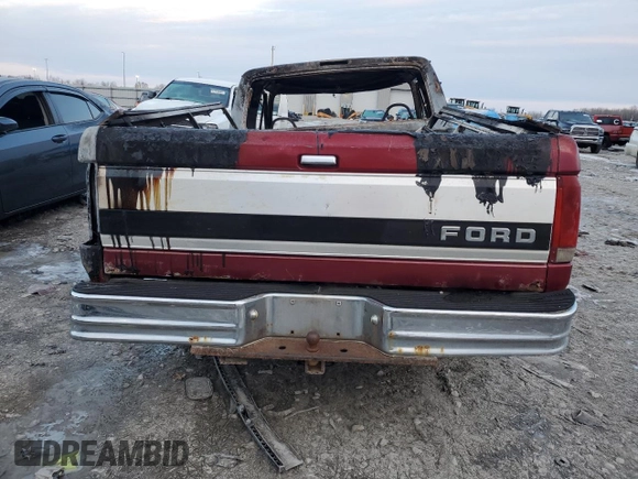 1995 Ford F-150 with VIN 1FTEX15HXSKA55486, listed as a Copart auction lot 41865655 with 0 mi miles and Salvage Title. Bid and sale history available at carsss.com. Image 6.