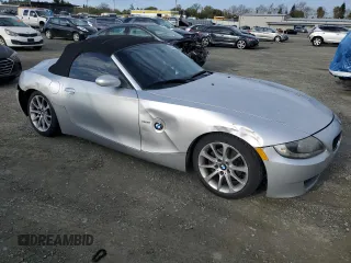 2007 BMW Z4 3.0i with VIN 4USBU33527LW73168, listed as a Copart auction lot 50080395 with 147,040 mi miles and Salvage Title. Bid and sale history available at carsss.com. Image 4.