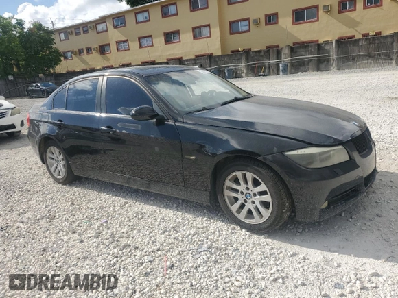 2007 BMW 3 Series 328xi with VIN WBAVC93567KX55335, listed as a Copart auction lot 60911515 with 175,798 mi miles and Salvage title. Bid and sale history available at DreamBid. Image 4.