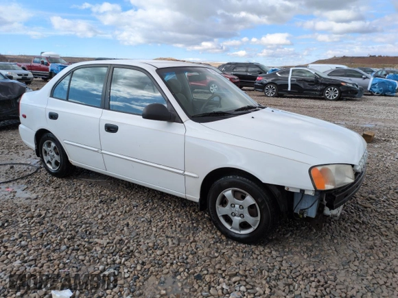 2002 Hyundai Accent GL with VIN KMHCG45C82U358523, listed as a Copart auction lot 48247575 with 164,869 mi miles and Salvage Title. Bid and sale history available at carsss.com. Image 4.